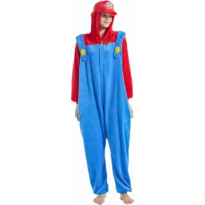 Mario Onesie Costume for Adult